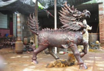 獅頭麒麟銅雕廠家 鑄銅獅頭麒麟銅雕價(jià)格