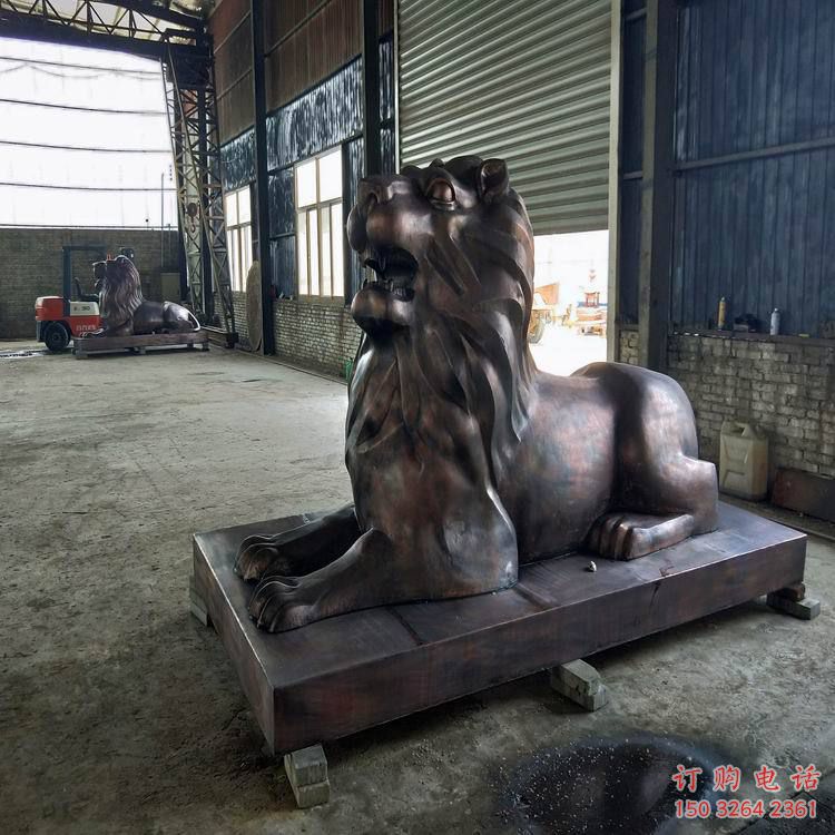 爬獅銅雕廠家 鑄銅爬獅銅雕