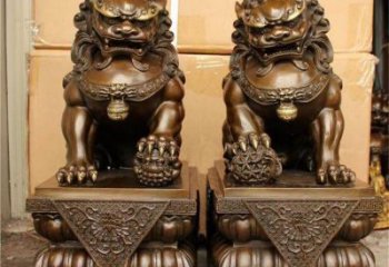 故宮獅銅雕廠家 鑄銅故宮銅獅子雕塑