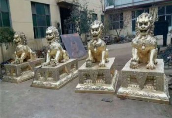 招財銅獅子雕塑廠家 鑄銅招財銅獅子雕塑