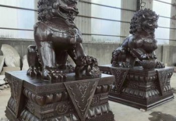青銅獅子銅雕廠家 鑄銅獅子動(dòng)物雕塑