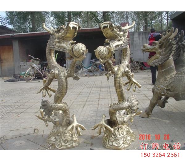 立龍銅雕廠家 立式鑄銅龍雕塑