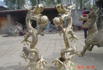 立龍銅雕廠家 立式鑄銅龍雕塑