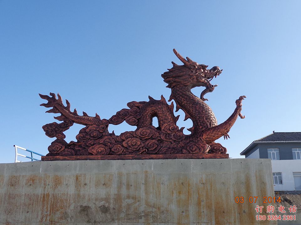 等角龍銅雕 鑄銅銅龍銅雕廠家
