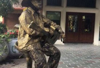 公園音樂銅人銅雕廠家  街頭別墅銅雕