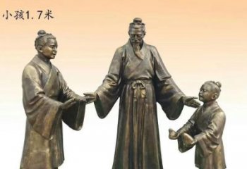仿古老人銅雕廠家  公園別墅街頭銅雕