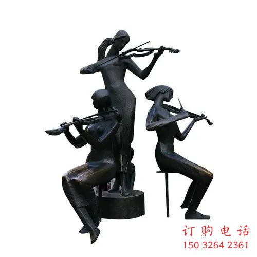 街頭音樂銅雕廠家 現(xiàn)代廣場公園銅雕