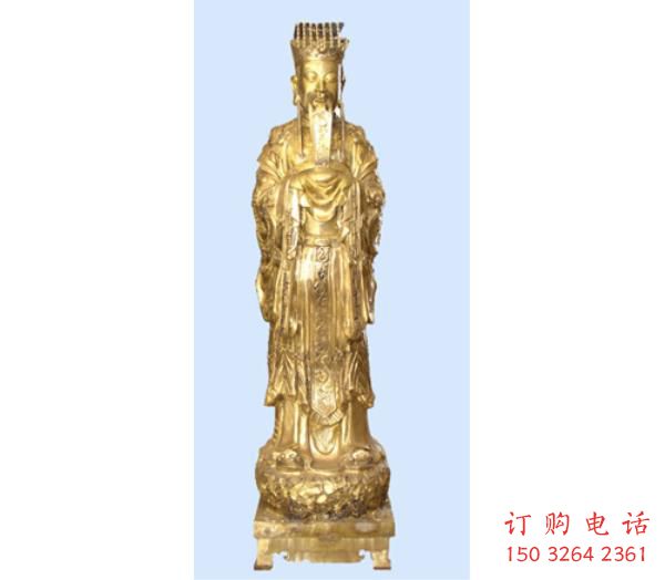 家居玉皇大帝銅雕廠家   佛堂佛教主題銅雕