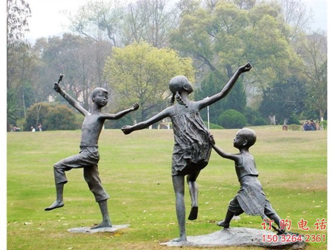 現(xiàn)代兒童銅雕廠家 小孩銅人銅雕 廣場(chǎng)青銅銅雕