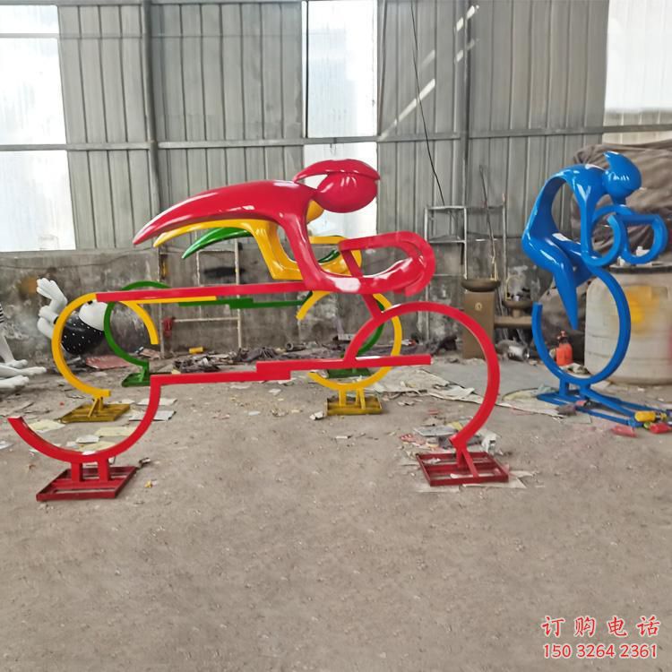 抽象騎車銅人銅雕廠家 西方體育運(yùn)動(dòng)銅像