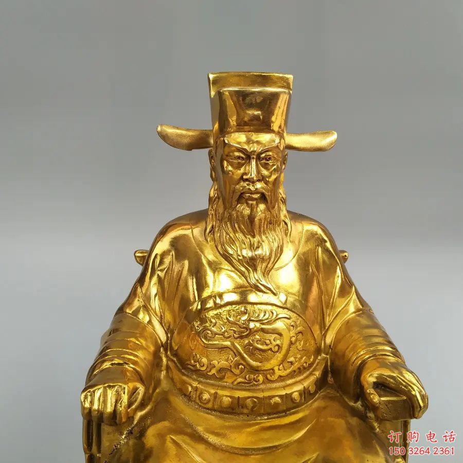 名人包拯銅雕廠家 仿古偉人銅人 黃銅人物銅雕