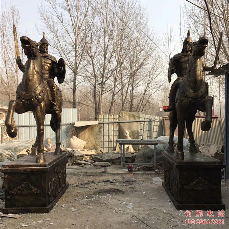 偉人將軍銅雕廠家 騎馬銅人 公園將軍騎馬銅雕制作