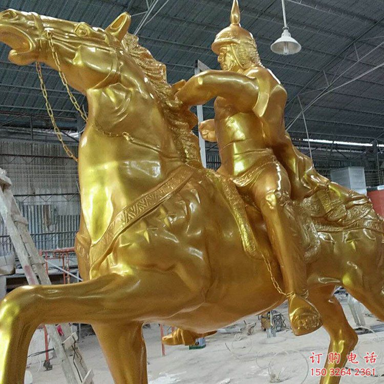 將軍騎馬銅雕廠家 黃銅名人銅像 廣場(chǎng)騎馬將軍銅雕生產(chǎn)