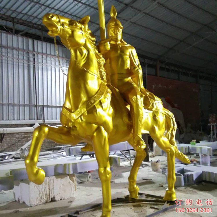 將軍人物銅雕廠家 騎馬將軍肖像 黃銅銅像制作