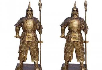 武士肖像銅雕廠家 騎馬將軍銅人 名人將軍武士銅雕