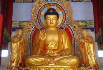 佛教如來佛銅像廠家 彩繪銅像 寺廟銅像生產(chǎn)