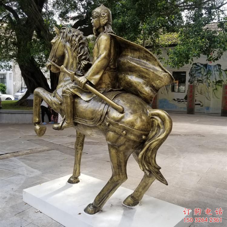 滿族戰(zhàn)神銅像廠家 歷史人物銅雕 滿族名人戰(zhàn)神銅像定做