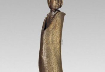 侍女仿古人物銅雕廠家 女子銅像 別墅銅人制作