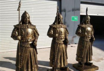 滿族將軍銅雕廠家 仿古銅像 街頭滿族人物銅雕定做