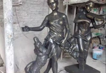 舞者少女銅雕廠家 公園音樂(lè)人銅雕 仿古樂(lè)隊(duì)銅雕制作