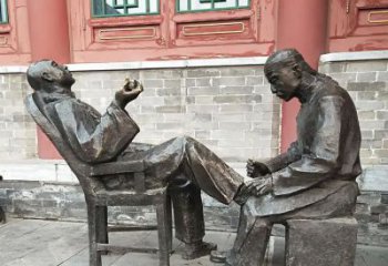 修鞋匠人物銅雕廠家 街頭民俗老人銅像 黃銅材質(zhì)