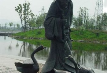 公園漁夫銅雕廠家 仿古人物銅雕 漁夫老人銅雕制作