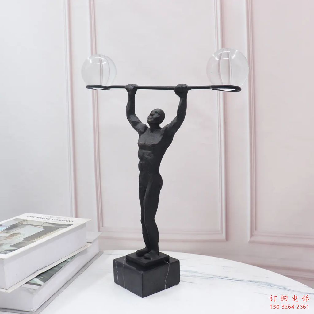 舉重人物銅雕廠家 現(xiàn)代運(yùn)動(dòng)員銅雕 男人舉重銅雕制作