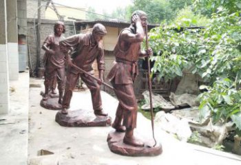 仿古農(nóng)夫銅雕廠家 農(nóng)夫勞動銅像 公園農(nóng)夫干農(nóng)活銅雕
