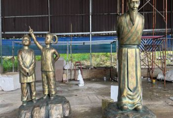 仿古兒童讀書銅雕廠家 公園人物銅雕 校園人物銅像