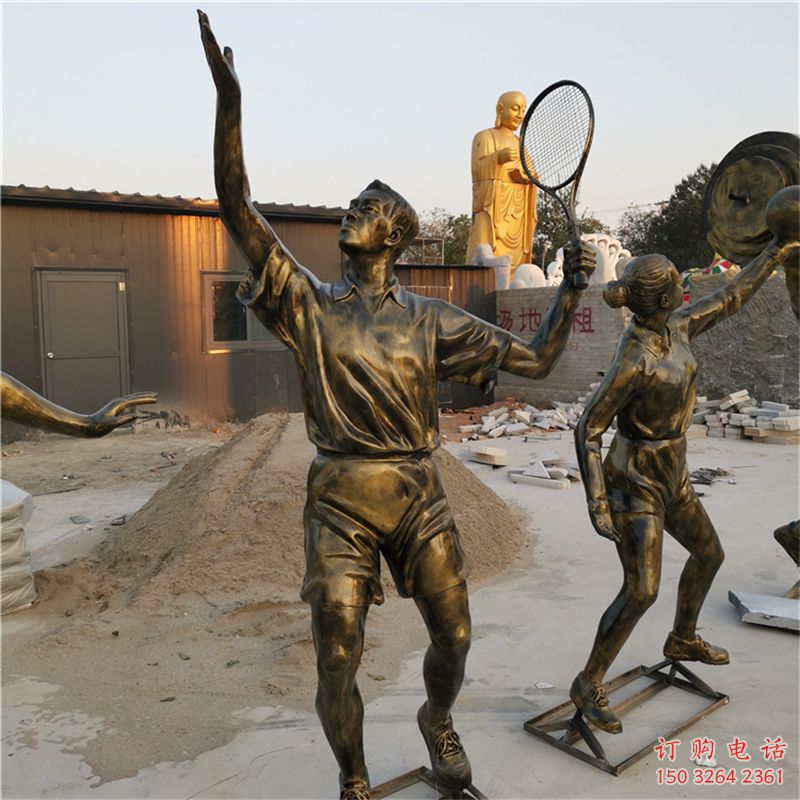 校園足球隊(duì)銅雕廠家 體育運(yùn)動(dòng)員銅雕 廣場人物