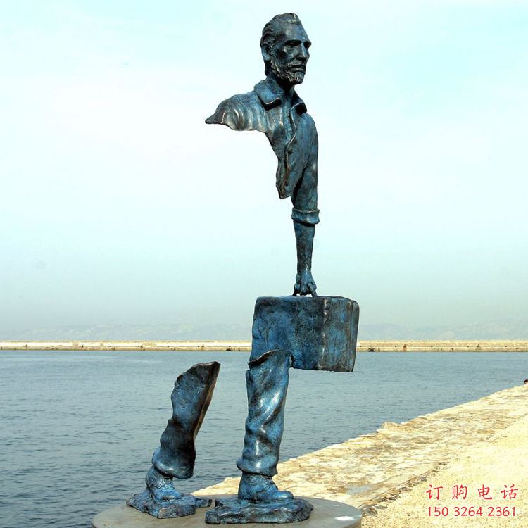 旅行者人體銅雕廠家 廣場銅像 現(xiàn)代人物銅雕