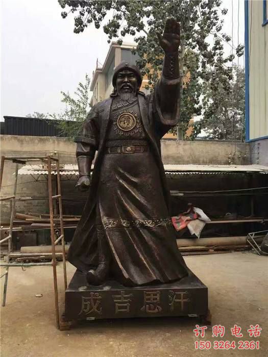 將軍成吉思汗銅雕廠家 街頭歷史人物銅雕