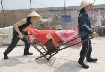 農(nóng)夫勞動銅雕廠家 仿古人物銅雕