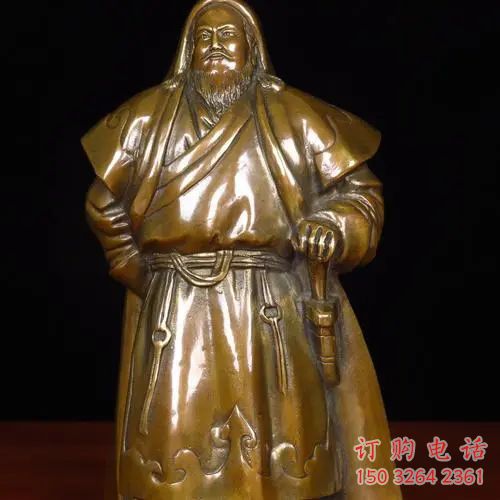 成吉思汗銅人銅雕廠家 黃銅材質(zhì)人物