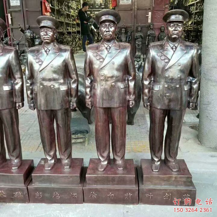 元帥人物銅雕廠家 博物館偉人銅像 黃銅人物銅雕