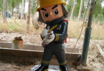 公園彩繪消防隊人物肖像廠家