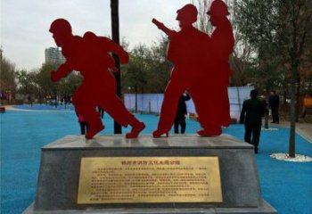 公園現(xiàn)代消防隊士兵銅雕制作