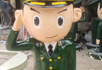 彩繪人物銅像 彩繪警察人物銅雕廠家