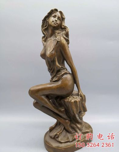 女人人體銅雕廠家 少女美人魚銅像制作廠家