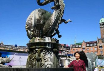 抽象美人魚銅雕廠家 公園銅像制作