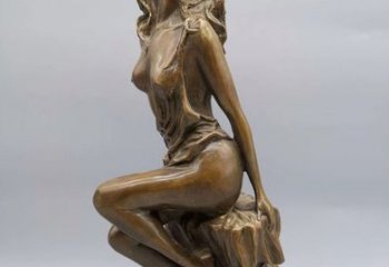 女人人體銅雕廠家 少女美人魚銅像制作廠家