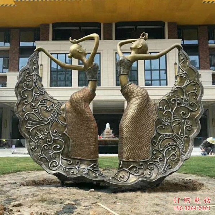 仿古體操女人銅雕廠家 運動員舞者銅雕生產(chǎn)制作