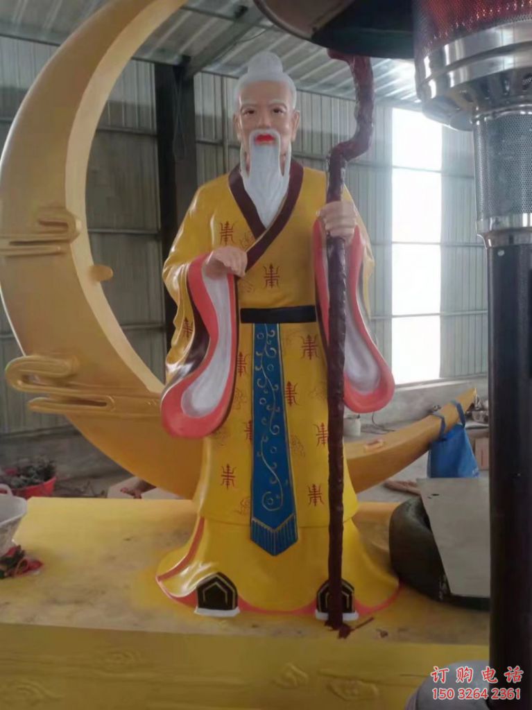 彩繪月老神像銅雕廠家 廣場(chǎng)人物銅像