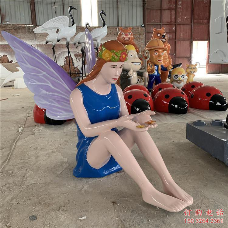 花仙子動漫人物銅像廠家 卡通人物銅雕生產(chǎn)制作