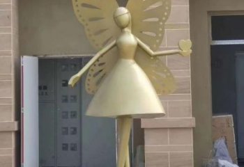 卡通花仙子銅雕廠家 公園人物銅像制作
