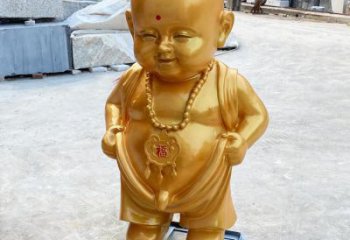 彩繪嬰兒人物銅像廠家 城市廣場(chǎng)人物小孩銅雕