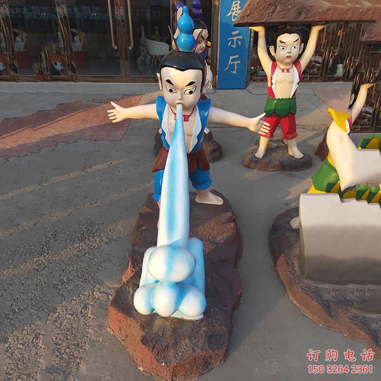卡通葫蘆娃銅雕廠家 動漫人物銅像制作