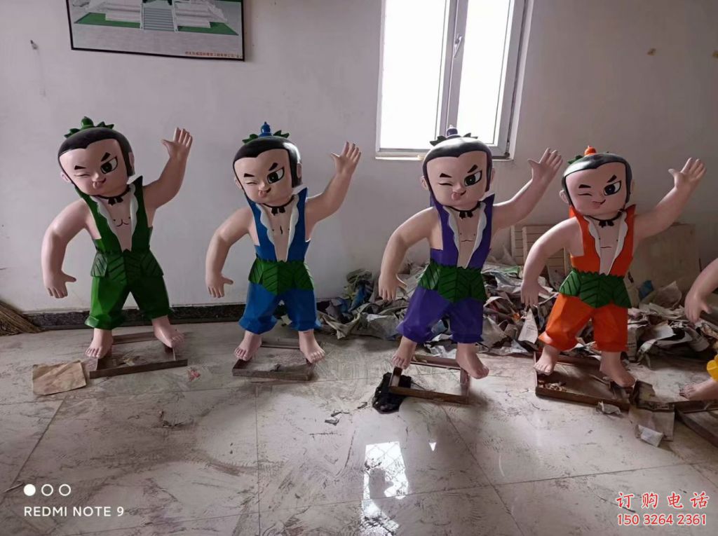 少兒葫蘆娃銅雕廠家 現(xiàn)代卡通動漫主題銅雕