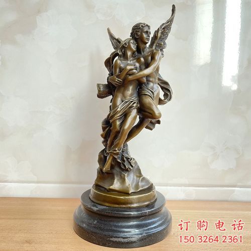 現(xiàn)代丘比特銅雕廠家 西方兒童天使人物銅像
