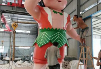 彩繪葫蘆娃銅雕廠家 廣場動漫彩繪人物銅像